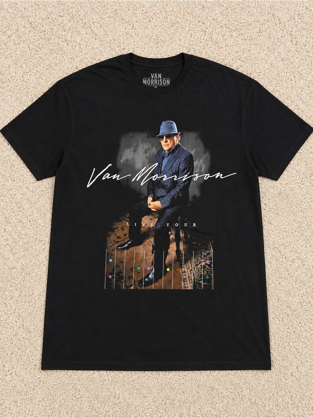 Van Morrison Black Graphic Tour Tee